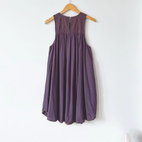 HostPick Aritzia Wilfred Allier Dress Mauvish Purple Sleeveless Mini Flowy Sz XS - Picture 6 of 16